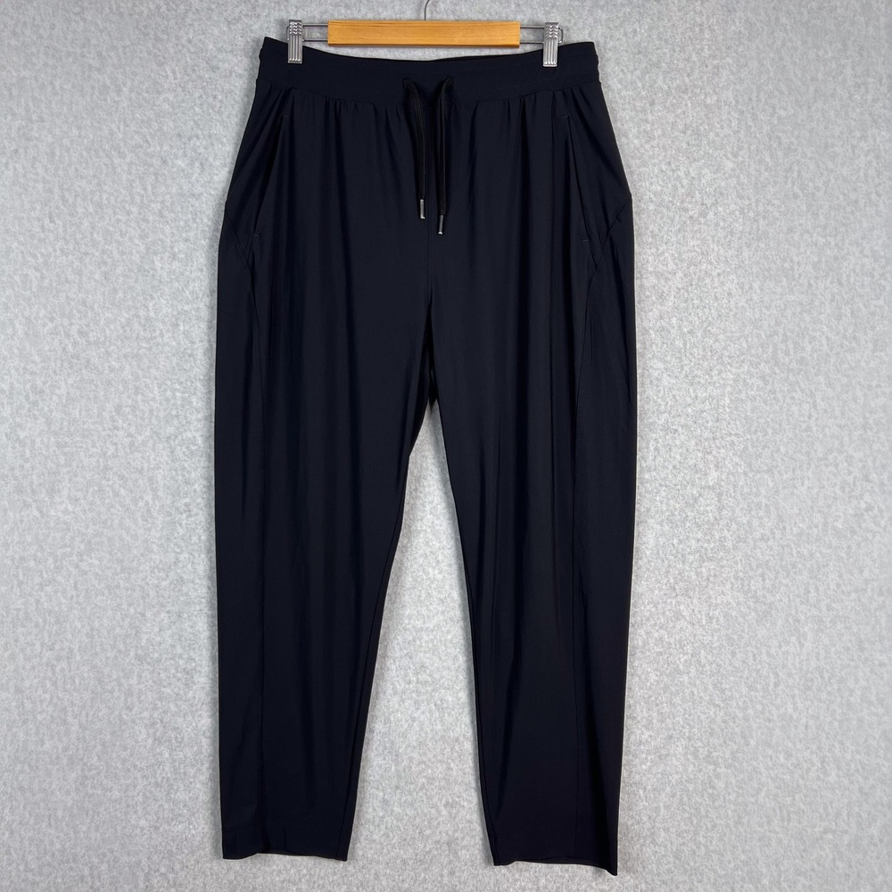 Sweaty Betty Size 12 Black Explorer Pants High Waisted Elastic Waist Pockets - Picture 2 of 15